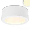 LED surface mount luminaire LUNA, IP20, indirect lightbeam, dimmable, white, 18W 2700K 950lm 120°