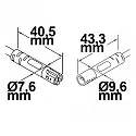 ISOLED Mini-Plug Verlängerung Male-Female, 300cm, 2x0.75mm2, IP54, max. 48V, Weiß-grün
