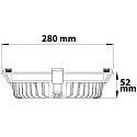 ISOLED LED Downlight UGR<19, BAP geeignet, Colorswitch, CRI >90, dimmbar, Ø28cm, 35W 3000|3500|4000K 3050lm 90°