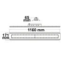 ISOLED LED hall lighting spot Linear SK 150W, IP65, length 116cm, 4000K 22000lm, 1-10V dimmable, white, 90° beam angle, 11955cd