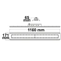 ISOLED LED Hallenleuchte Linear SK 240W, IP65, Länge 116cm, 4000K 31000lm, 1-10V dimmbar, weiß, 30° Ausstrahlung, 144796cd
