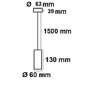 Pendant luminaire 130, round, GU10, excl. lamps, aluminium