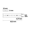 ISOLED Outdoor LED Strip AQUA CRI9B LINEAR 48V-Flexband, IP68, 240 LED/m, 8W/m, dimmbar, rot, 30m Rolle / 1.2cm