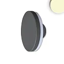 LED Außenwandleuchte, IP54, Rund, Ø 15cm, 12W 3000K 660lm, Aluminium, sandschwarz