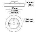 ISOLED LED Außenwandleuchte, IP54, Rund, Ø 15cm, 12W 3000K 660lm, Aluminium, sandschwarz