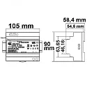 ISOLED LED Hutschienen-Trafo MW HDR-150-24, 21.6~29V/DC, 0-150W, IP20
