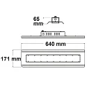 ISOLED LED hall lighting spot Linear SK 100W, IP65, length 64cm, 4000K 14000lm, 1-10V dimmable, white, 90° beam angle, 7607cd