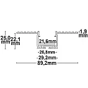 ISOLED LED Trockenbauprofil CEILING 21, Einbau, mit Verputzflügeln, 200cm
