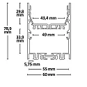ISOLED LED Profilsystem LAMP40, Aluminium pulverbeschichtet, 200cm, Silber