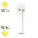 ISOLED LED Office Pro Stehleuchte Up+Down, 40+40W, mit Licht-/Bewegungssensor, UGR<19, neutralweiß, Dimm-Regler