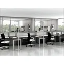 ISOLED LED Office Pro Stehleuchte Up+Down, 40+40W, mit Licht-/Bewegungssensor, UGR<19, neutralweiß, Dimm-Regler