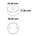 ISOLED Sys-Pro SingleColor 1 Zonen Fernbedienung rund mit Magnet-Rahmen, inkl. Batterie, Weiß
