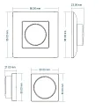 ISOLED Sys-Pro recessed poti-remote, 1 zone, incl. battery, white, dynamic white CCT + dimming