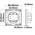 ISOLED Sys-Pro RGB+W 4 Zonen Einbau-Touch-Fernbedienung + DMX Output, 230V, Schwarz