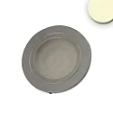 LED Möbeleinbaustrahler MiniAMP, IP40, Ø 6.5cm, dimmbar, Nickel gebürstet / satiniert, 24V DC, 2W 3000K 140lm 100°