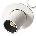 LED Einbauleuchte PIPE MiniAMP, IP40, Ø 5.2cm, 24V DC, drehbar und schwenkbar, dimmbar, 3W 4000K 250lm 50°, Weiß