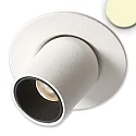 LED Einbauleuchte Pipe MiniAMP, 3W, 24V DC, drehbar und schwenkbar, dimmbar, 3W 3000K 240lm 50°, Weiß