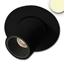 LED Einbauleuchte Pipe MiniAMP, 3W, 24V DC, drehbar und schwenkbar, dimmbar, 3W 3000K 240lm 50°, Schwarz