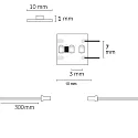 LED CRI940 MiniAMP Flexband, 12V, 12W, 4000K, beidseitig 30cm Kabel mit male-Stecker, 250cm