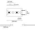LED CRI940 MiniAMP Flexband, 24V, 12W, 4000K, beidseitig 30cm Kabel mit male-Stecker, 250cm