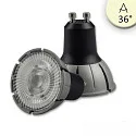 Vollspektrum LED Strahler TOQ, GU10, 5.5W 3000K 440lm 1431cd 36°, CRi >98, dimmbar, grau-schwarz