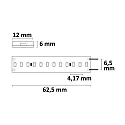 LED CRI9R Linear 48V-Flex strip, 8W, IP68, red, 500cm