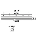 ISOLED LED bar light, IP20 IK05, length 122cm, 40W Color Switch 3000-6000K 4700lm 120°, suitable for lightbands, white