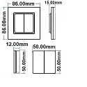 ISOLED Sys-Pro surface mounting touch remote, incl. battery, 1 Zone, SingleColor dimming, with scene memory