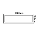ISOLED Zubehör für LED Panel - Aufbaurahmen, Aluminium, weiß RAL 9016, Panel 1200 (30 x 120cm), Standard-Montage