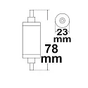 ISOLED R7s LED Stab SLIM, Länge 7.8cm, IP20, 230V AC, 6W 3000K 470lm 360°, dimmbar, weiß