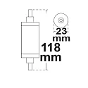 ISOLED R7s LED stick SLIM, length 11.8cm, IP20, 10W 3000K 740lm 360°, dimmable, white