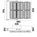 ISOLED LED Flutlicht 1.350W, 130x25° asymmetrisch, variabel, 1-10V dimmbar, neutralweiß, IP66