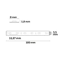 LED CRI919/940 MiniAMP Flexband, 24V, 10W, weißdynamisch, beidseitiges Kabel mit male-Stecker, 250cm