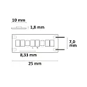 LED CRI919/940 MiniAMP Flexband, 12V, 15W, weißdynamisch, beidseitiges Kabel mit male-Stecker, 250cm