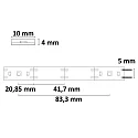ISOLED LED UV-C MiniAMP Flexband 270nm zur Flächendesinfekton, IP54, 12V DC, 6W, Kabel einseitig mit male-Stecker, 58cm, schwarz
