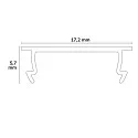 Accessory for profile PURE12 / PURE14 / STAIRS13 - cover COVER40, opal / satined, 65% translucency, 200cm