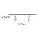 ISOLED Zubehör für Profil CORNER12 BORDERLESS - Abdeckung, 200cm, COVER46, weiß/klar, 85% Transluzenz