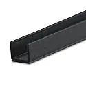 LED Aufbauprofil SURF6, Aluminium, 200cm, Schwarz RAL 9005