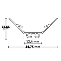 ISOLED LED Eckprofil CORNER12 BORDERLESS, Aluminium eloxiert, 200cm