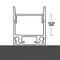 ISOLED LED surface mount lighting profile HIDE SINGLE, aluminium, 200cm, anodized aluminium