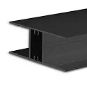 LED surface mount lighting profile HIDE DOUBLE, Up&Down, aluminium, 200cm, black