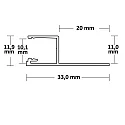 ISOLED LED tile profile UP10, 200cm