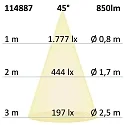 ISOLED recessed luminaire Slim68 MiniAMP IP40, dimmable 8W 850lm 3000K 45° 45° CRI 92