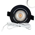 ISOLED LED Einbauleuchte Slim68 MiniAMP schwarz, rund, 8W, 24V DC, neutralweiß, dimmbar