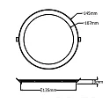 ISOLED downlight flat, dimmable IP42, silver dimmable