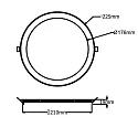 ISOLED downlight flat IP42, white 