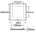 ISOLED downlight flat, dimmable IP42, silver dimmable