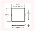 ISOLED downlight flat, dimmable IP42, silver dimmable