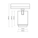ISOLED LED 3-Phasen Schienenstrahler, fokussierbar 20°-70°, CRI92, kardanisch, schaltbar, 42W 4000K 5300lm, schwarz matt