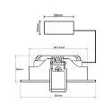 ISOLED LED Einbauleuchte Slim68 Alu gebürstet, rund, 9W, neutralweiß, dimmbar